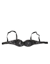 Black Acetate Stretch Balconette Bra Underwear